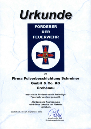 Förderer der Feuerwehr